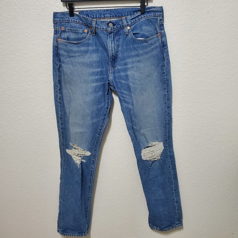 Levi's 511 slim fit jean denim blue distressed